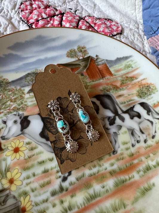 Golden Hills wildflower earrings