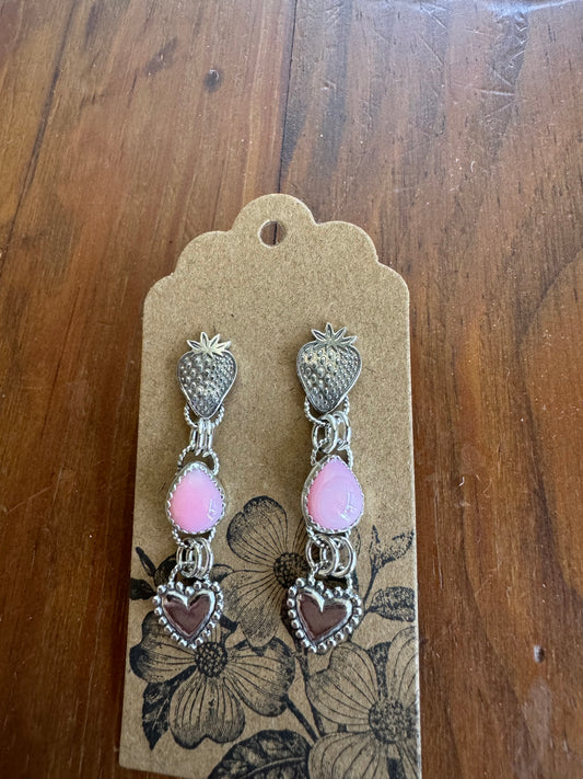 Big strawberry earrings