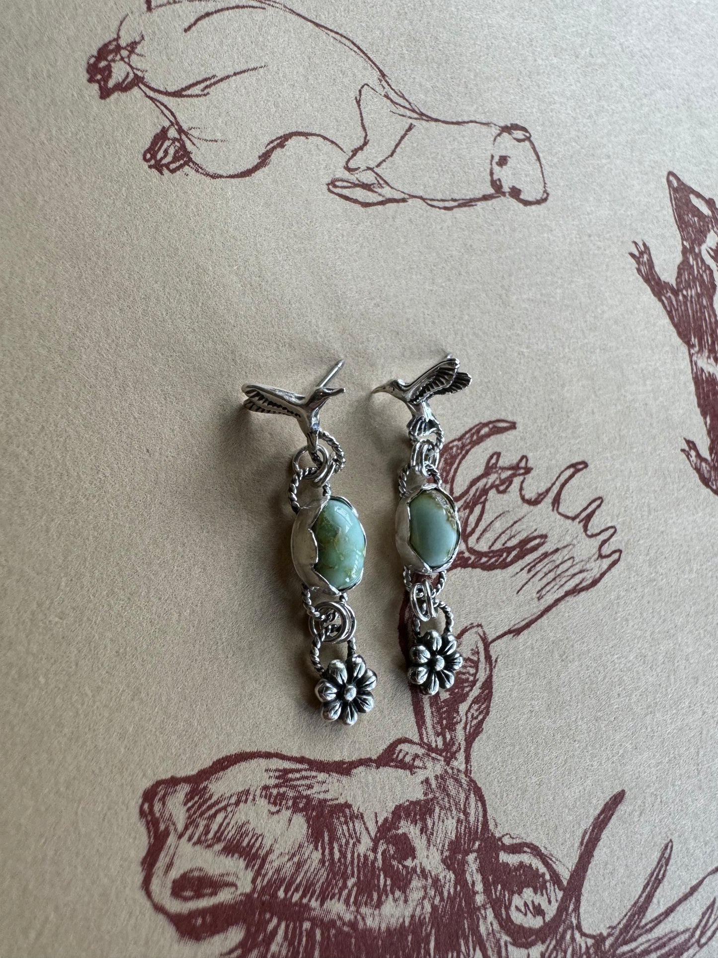 Palomino Hummingbird earrings