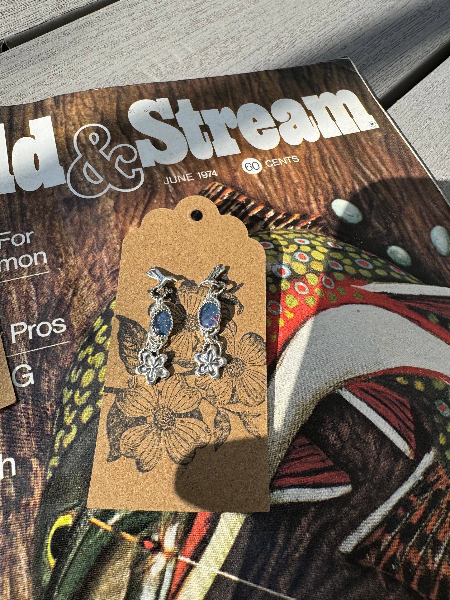 Opal Hummingbird Earrings