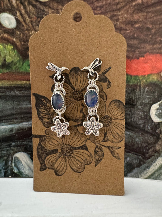 Opal Hummingbird Earrings